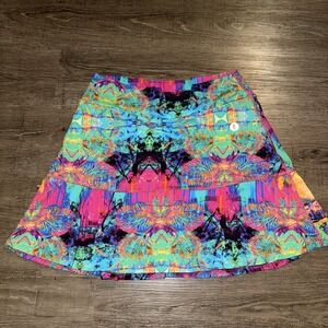 Dona Jo Skort Large Size 2 Multicolored Ruffle Tennis Pickleball